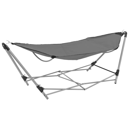 Hammock with Foldable Stand Grey.