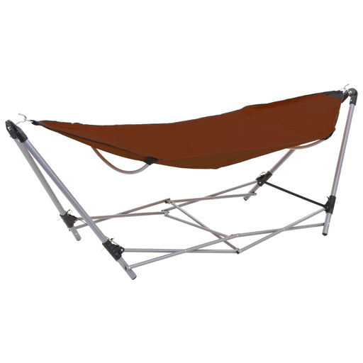 Hammock with Foldable Stand Brown.