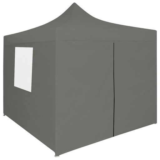 Foldable Party Tent Pop-Up with 4 Sidewalls 3x3 m Anthracite.
