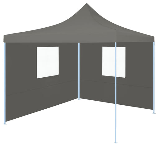 Foldable Party Tent Pop-Up with 2 Sidewalls 3x3 m Anthracite.
