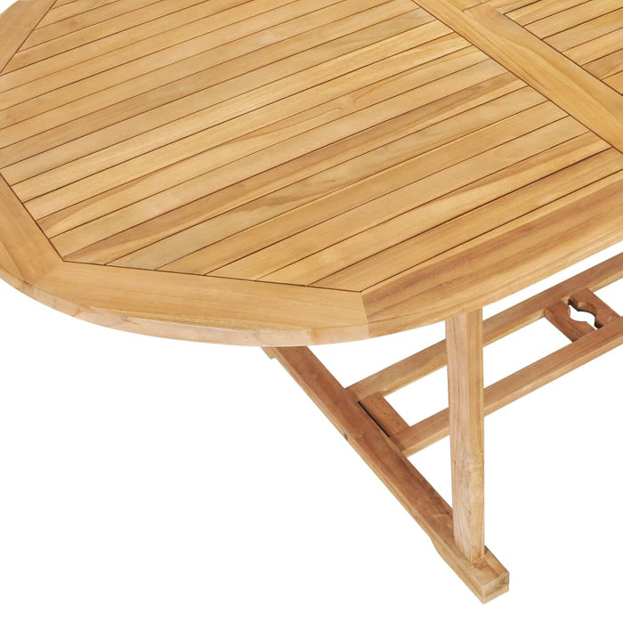 7 Piece Outdoor Dining Set Solid Teak Wood 150-200 cm