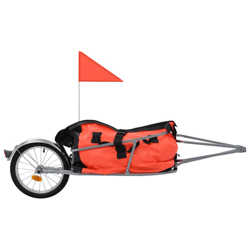 Bike Luggage Trailer with Bag Orange and Black.