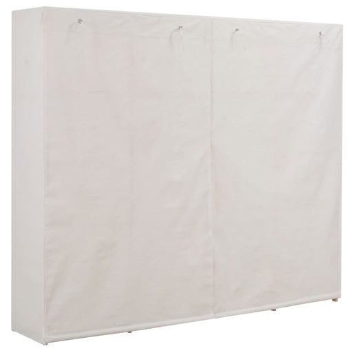 Wardrobe White 200x40x170 cm Fabric.