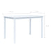 Dining Table White 114x71x75 cm Solid Rubber Wood.