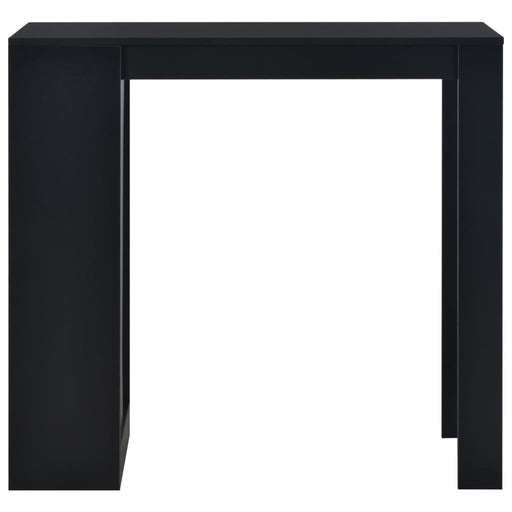 Bar Table with Shelf Black 110x50x103 cm.