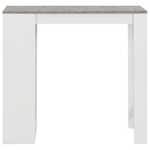 Bar Table with Shelf White 110x50x103 cm.