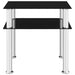 Side Table Black 45x50x45 cm Tempered Glass.