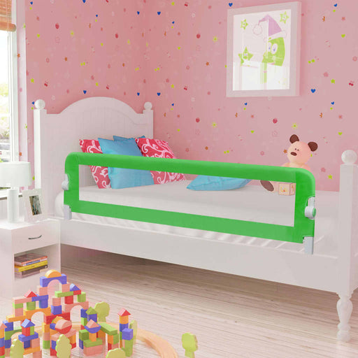 Toddler Safety Bed Rail Green 120x42 cm Polyester.