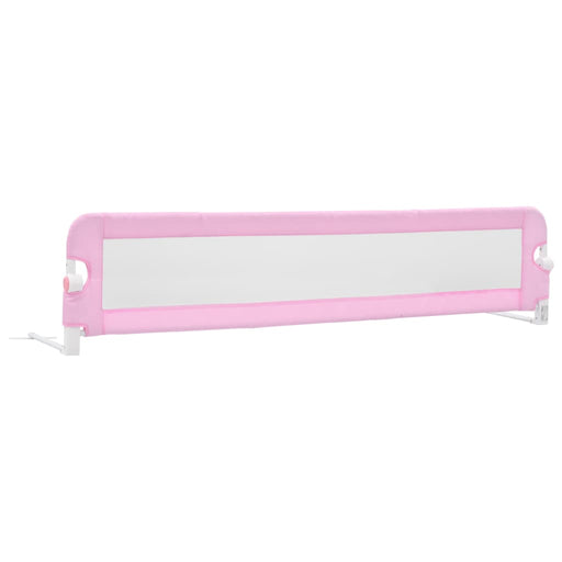 Toddler Safety Bed Rail Pink 180x42 cm Polyester.