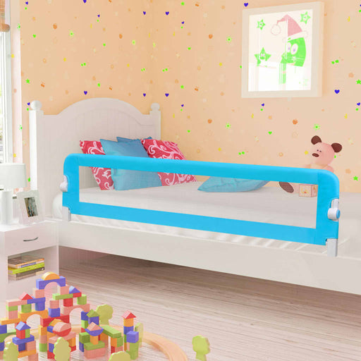 Toddler Safety Bed Rail Blue 180x42 cm Polyester.