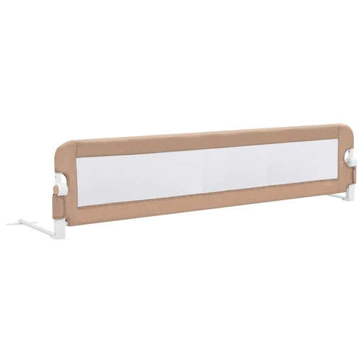 Toddler Safety Bed Rail Taupe 180x42 cm Polyester.