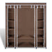 Fabric Wardrobe with Compartments and Rods 45x150x176 cm Brown.