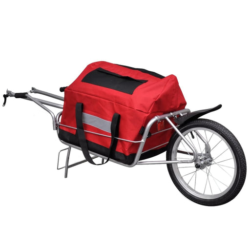 Bicycle Cargo Trailer One-wheel with Storage Bag.