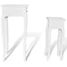 Nesting Side Table Set 2 Pieces with Drawer White.