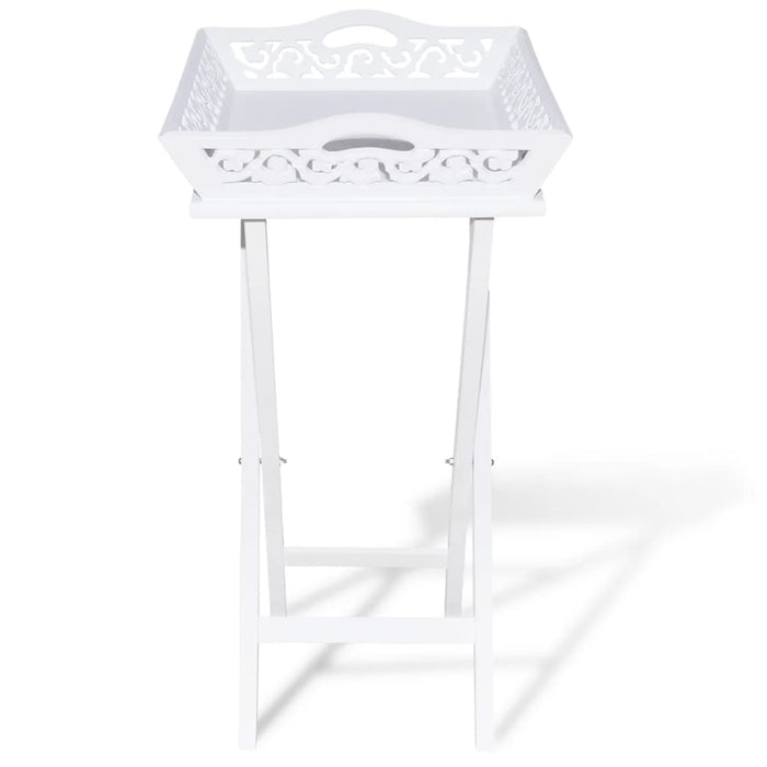 Side Table with Tray White.