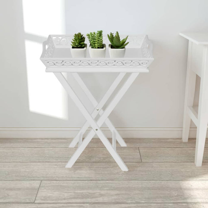 Side Table with Tray White.