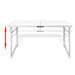 Foldable Camping Table Height Adjustable Aluminium 120 x 60 cm.