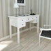 White Writing Desk with 5 Drawers.