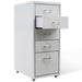 File Cabinet with 5 Drawers Grey 68.5 cm Steel.