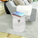 Hammered Aluminium Stool/Side Table Silver.