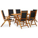 7 Piece Outdoor Dining Set Solid Acacia Wood.