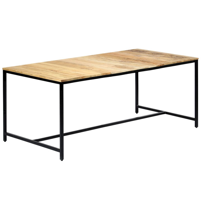 Dining Table 180x90x75 cm Solid Rough Mango Wood.