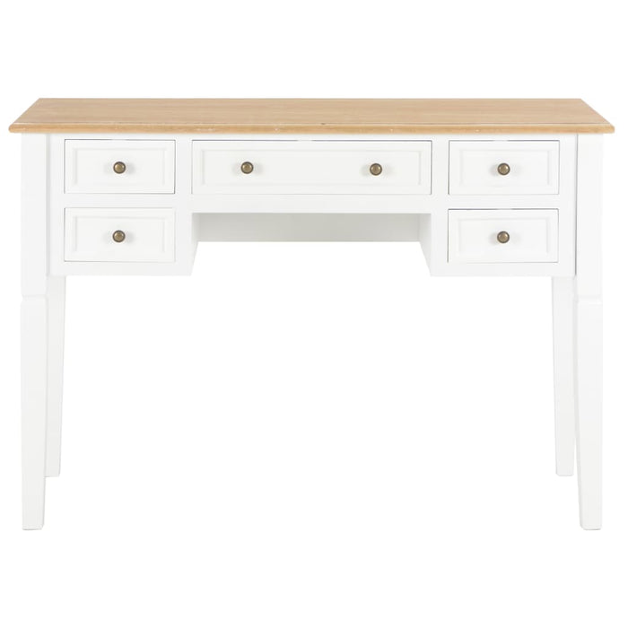 Writing Desk White 109.5x45x77.5 cm Wood.