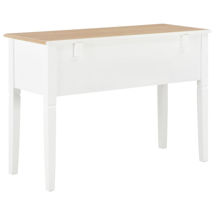 Writing Desk White 109.5x45x77.5 cm Wood.