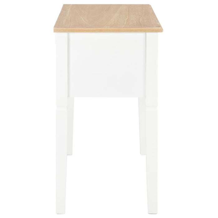 Writing Desk White 109.5x45x77.5 cm Wood.