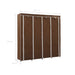 Wardrobe with 4 Compartments Brown 175x45x170 cm.