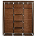 Wardrobe with Compartments and Rods Brown 150x45x175 cm Fabric.