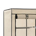 Wardrobe with Compartments and Rods Cream 150x45x175 cm Fabric.
