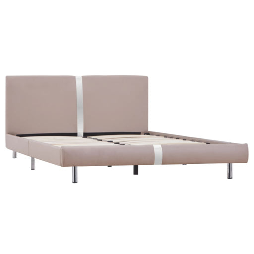Bed Frame Cappuccino Faux Leather 135x190 cm 4FT6 Double.