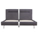 Bed Frame with LED Grey Faux Leather 135x190 cm 4FT6 Double.