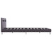 Bed Frame with LED Grey Faux Leather 135x190 cm 4FT6 Double.