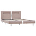 Bed Frame with LED Cappuccino Faux Leather 135x190 cm 4FT6 Double.