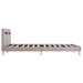 Bed Frame with LED Cappuccino Faux Leather 150x200 cm 5FT King Size.