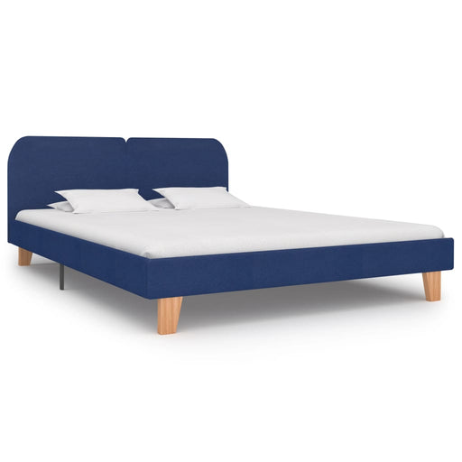 Bed Frame Blue Fabric 150x200 cm 5FT King Size.