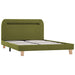 Bed Frame with LED Green Fabric 120x190 cm 4FT Small Double.