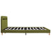 Bed Frame with LED Green Fabric 150x200 cm 5FT King Size.