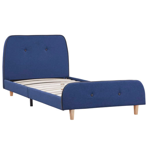 Bed Frame Blue Fabric 90x190 cm 3FT Single.