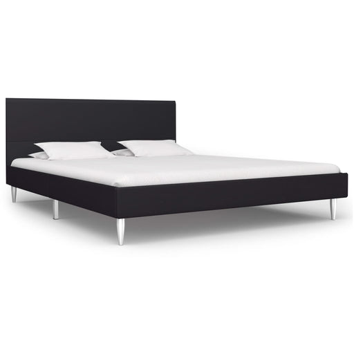 Bed Frame Black Fabric 135x190 cm 4FT6 Double.