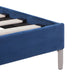 Bed Frame Blue Fabric 135x190 cm 4FT6 Double.
