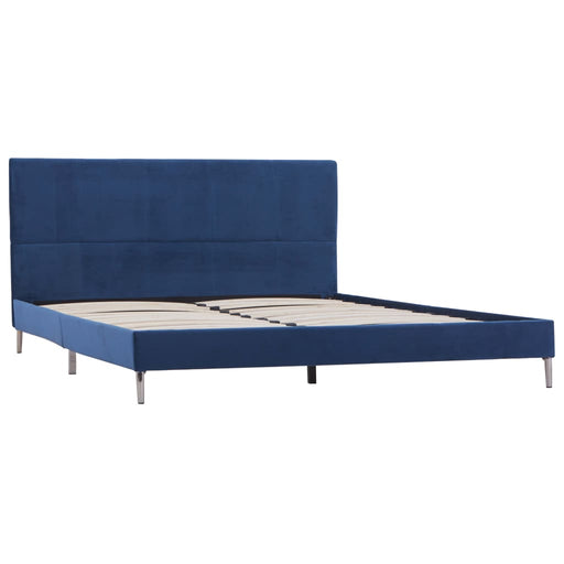 Bed Frame Blue Fabric 150x200 cm 5FT King Size.