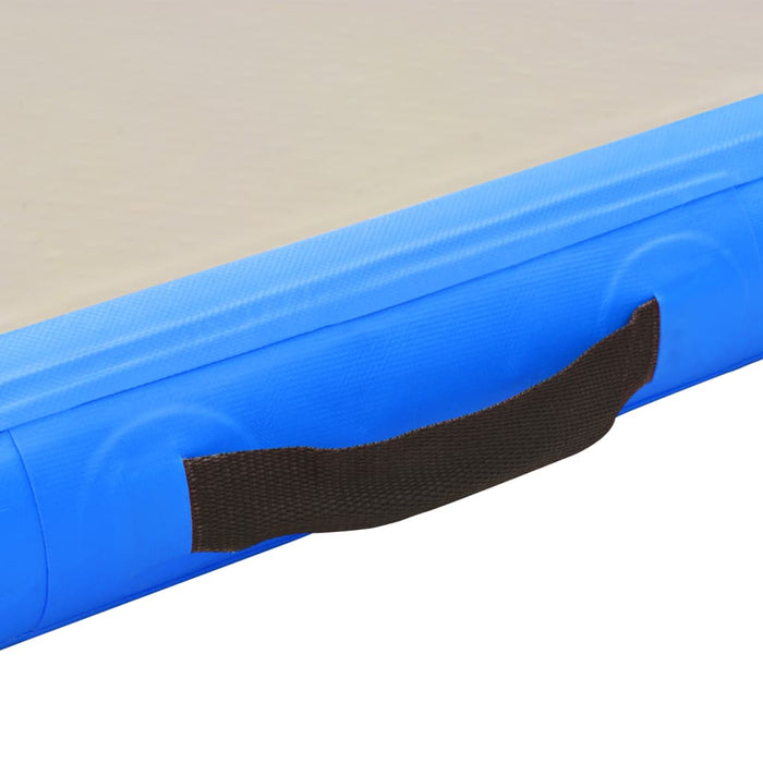 Inflatable Gymnastics Mat with Pump 500x100x10 cm PVC Blue.