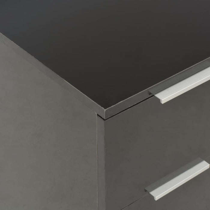 Sideboard High Gloss Black 60x35x80 cm Engineered Wood.