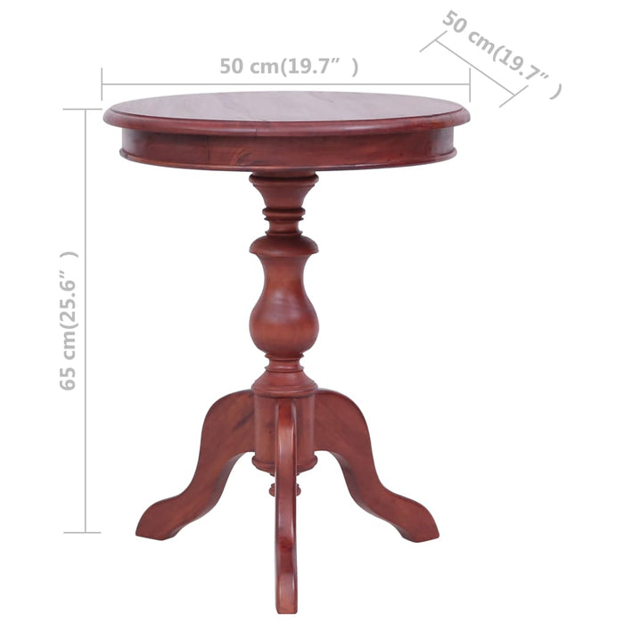 Side Table Brown Solid Mahogany Wood 50 cm