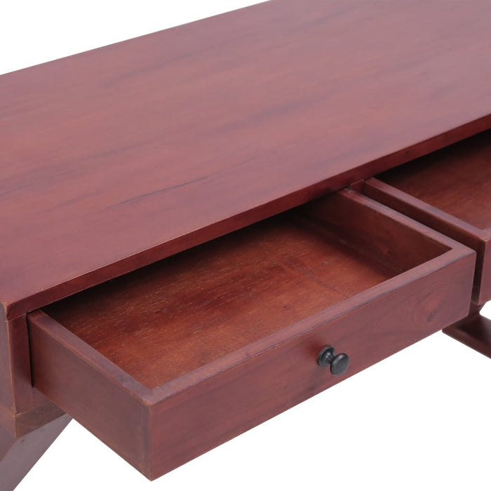 Computer Desk Brown 132x47x77 cm Solid Mahogany Wood.