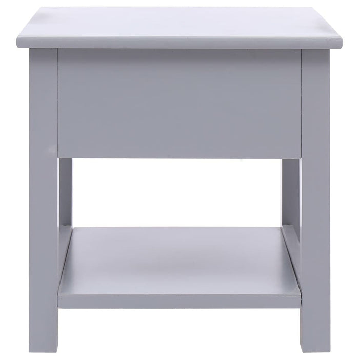 Side Table Grey 40x40x40 cm Paulownia Wood.