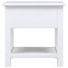 Side Table White 40x40x40 cm Paulownia Wood.